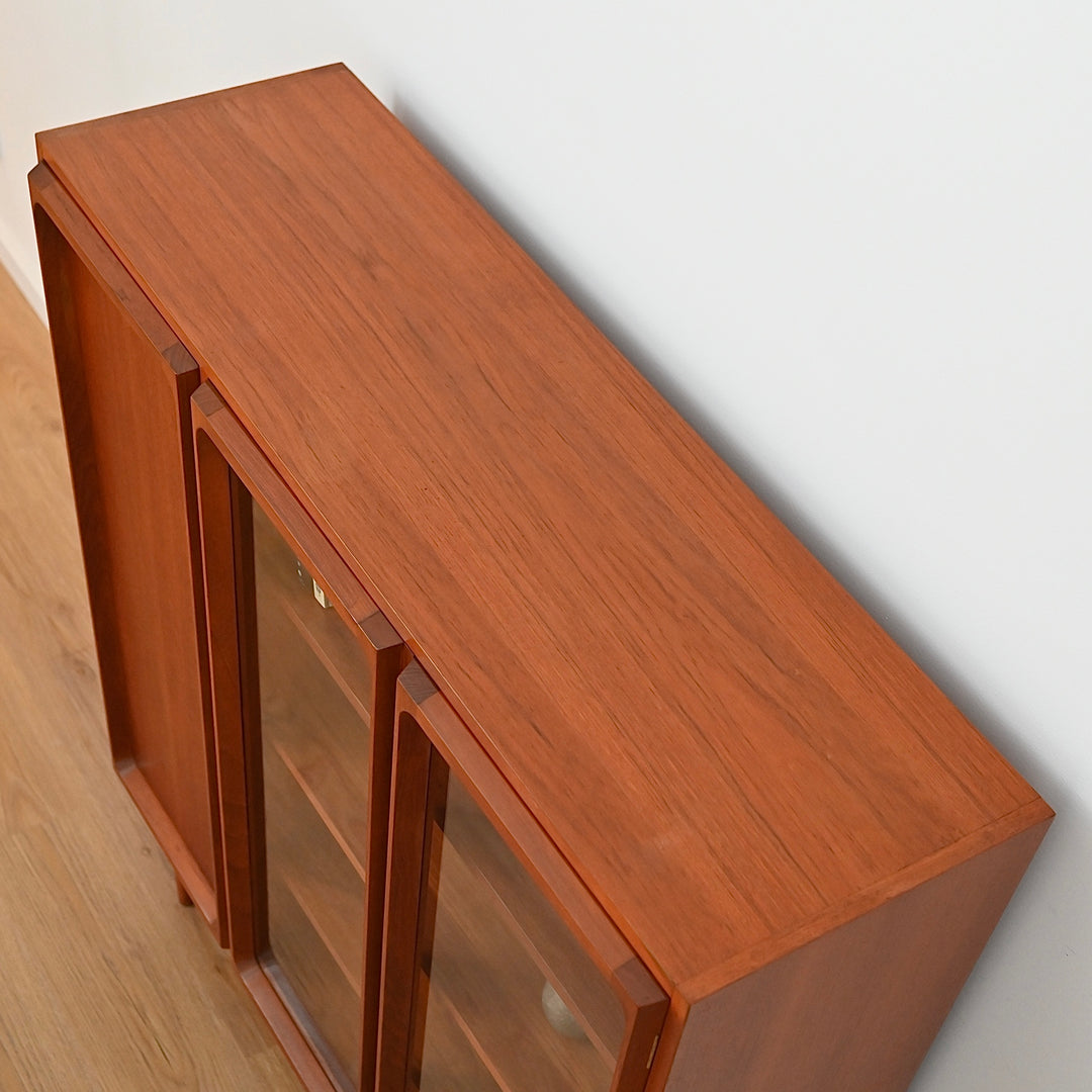 Mid Century Teak Sideboard Credenza Display Cabinet by Chiswell