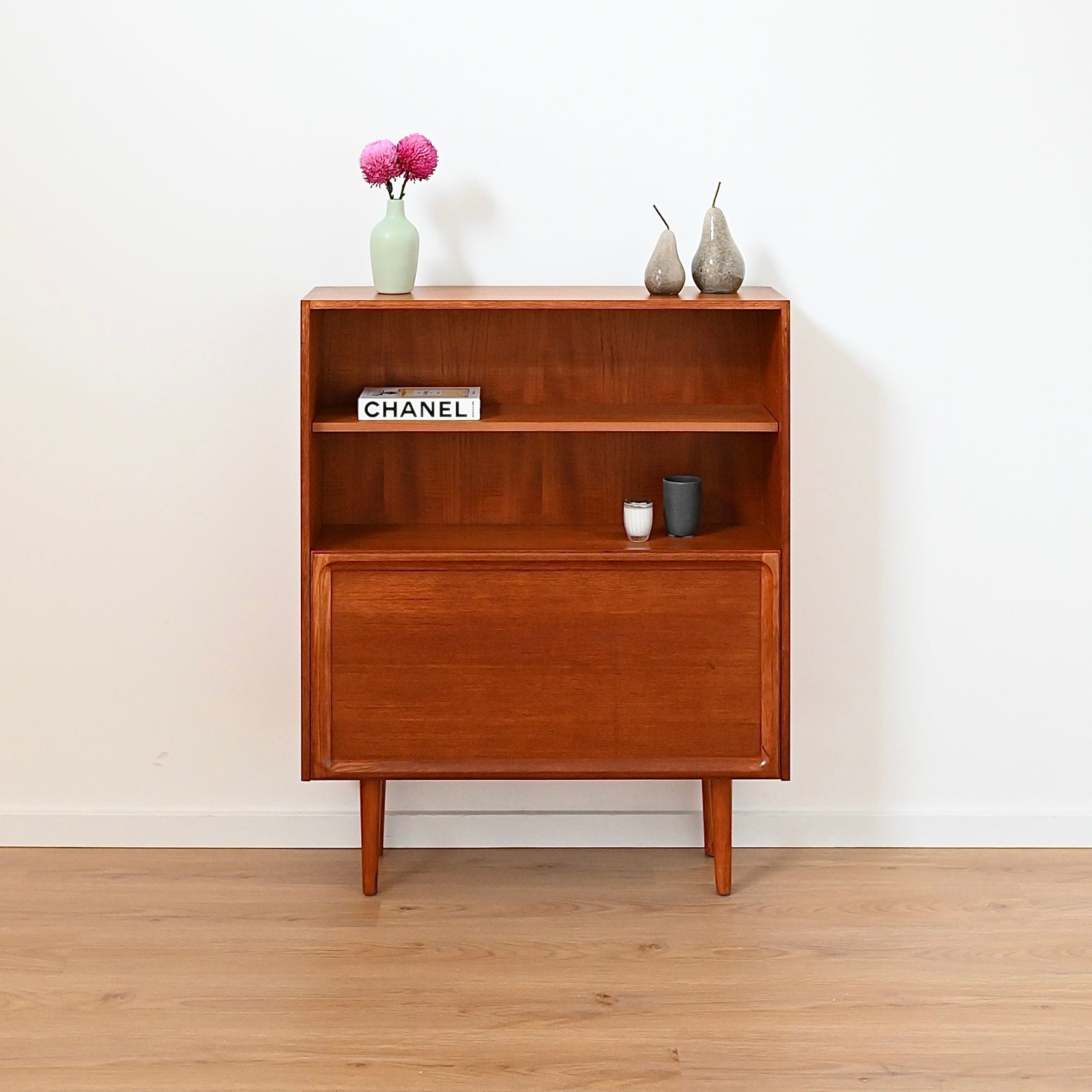 Parker Teak Mid Century Bookshelf Bar Wall Unit Bookcase