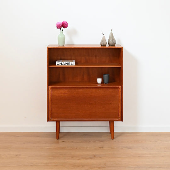 Parker Teak Mid Century Bookshelf Bar Wall Unit Bookcase