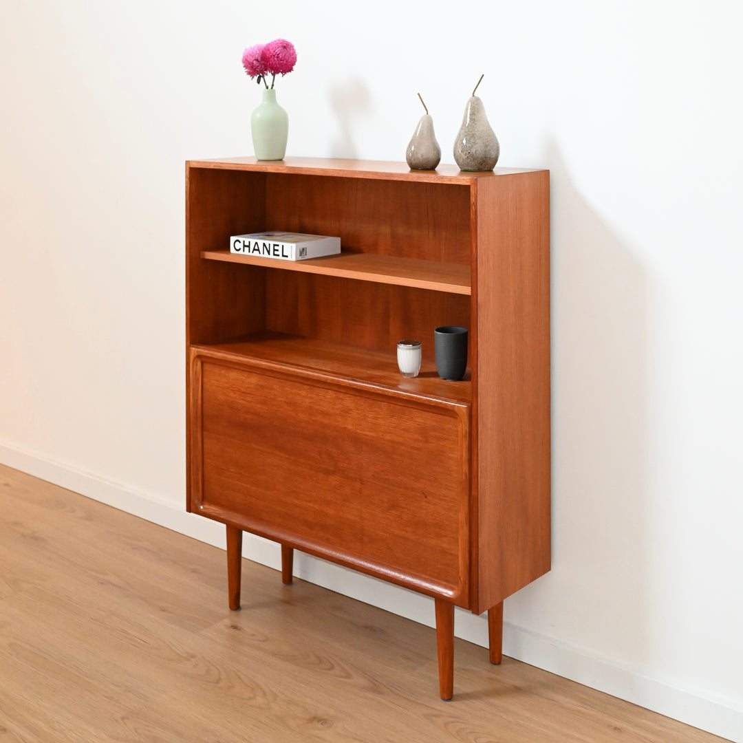 Parker Teak Mid Century Bookshelf Bar Wall Unit Bookcase