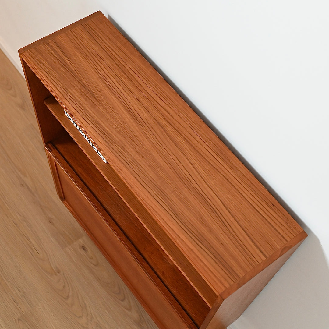 Parker Teak Mid Century Bookshelf Bar Wall Unit Bookcase
