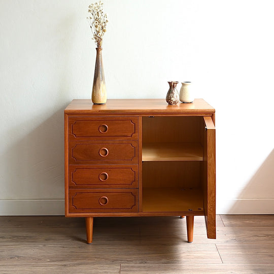 Mid Century Teak Sideboard LP Record Cabinet by Chiswell