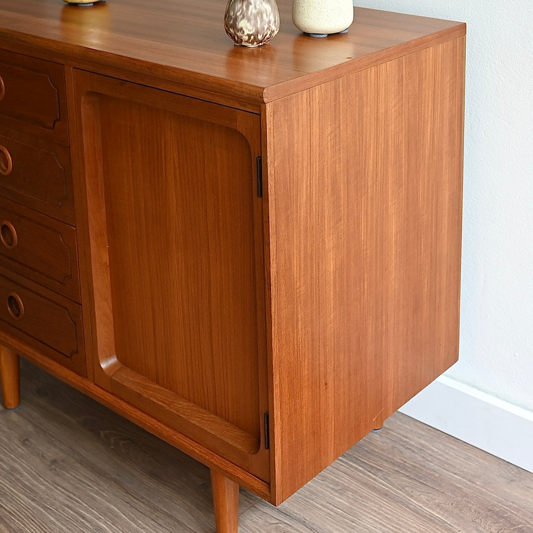 Mid Century Teak Sideboard LP Record Cabinet by Chiswell