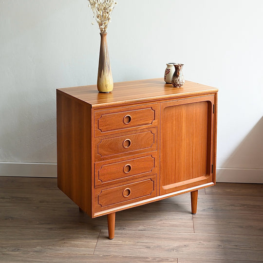 Mid Century Teak Sideboard LP Record Cabinet by Chiswell