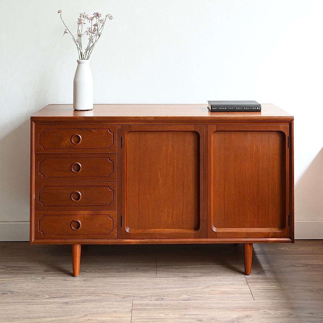 Mid Century Teak Sideboard LP Record Cabinet by Chiswell