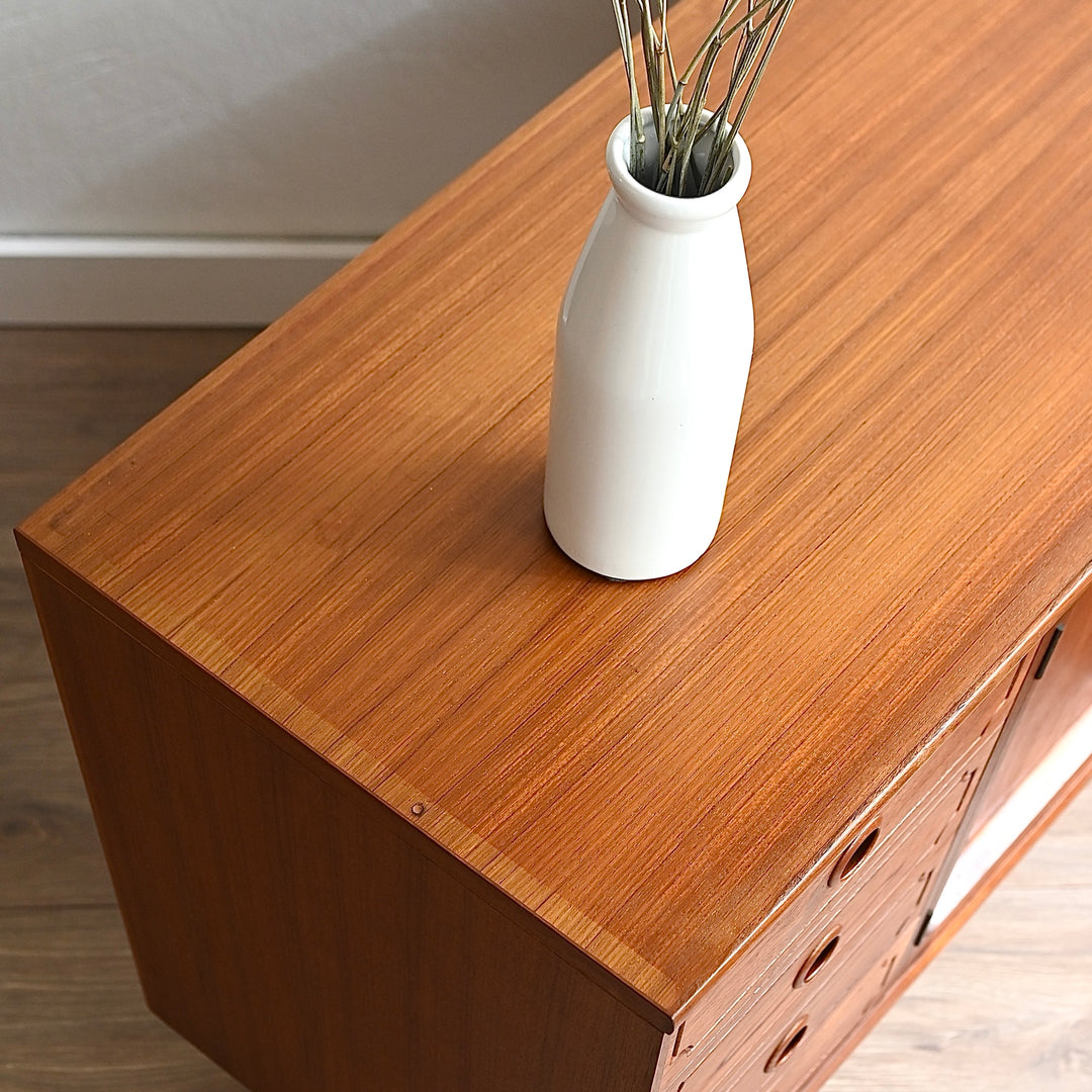 Mid Century Teak Sideboard LP Record Cabinet by Chiswell