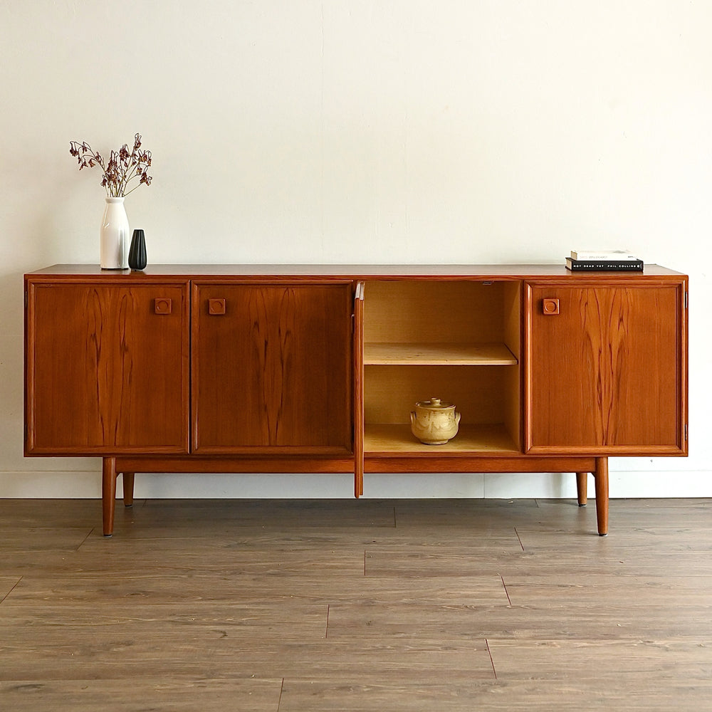 Parker Teak Mid Century Sideboard Buffet Cabinet