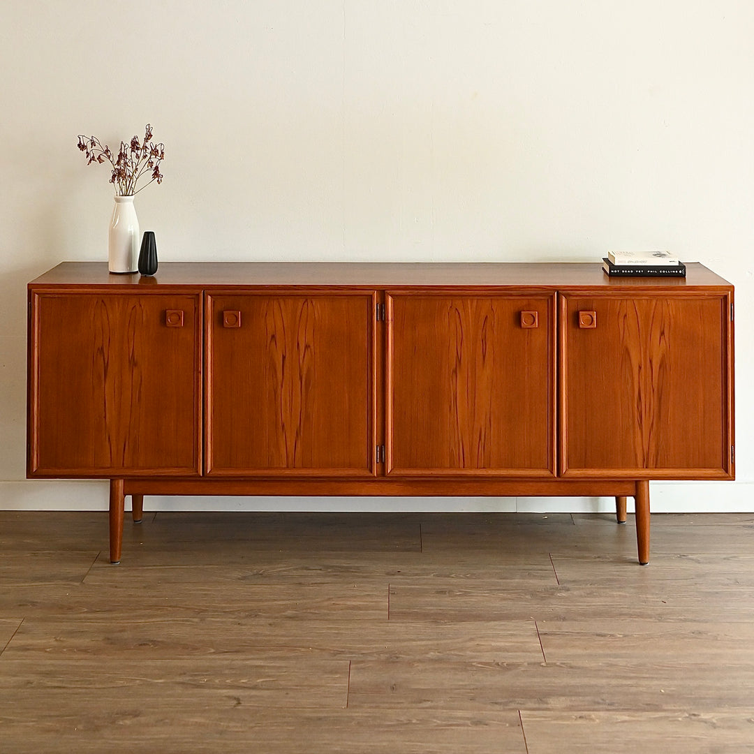 Parker Teak Mid Century Sideboard Buffet Cabinet