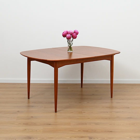 Parker Teak Elliptical D end Extendable Dining Table
