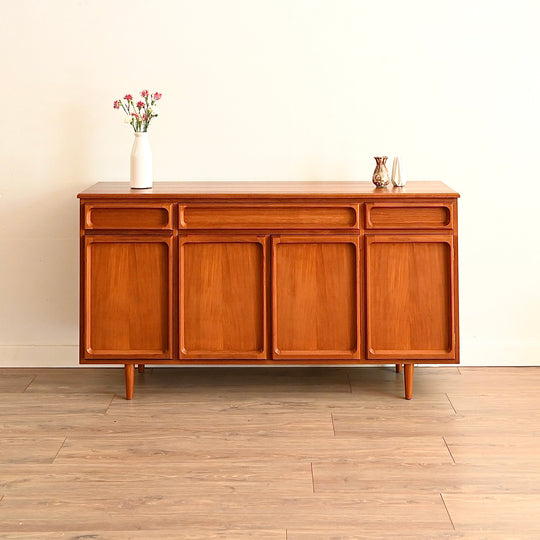 Mid Century Teak Sideboard Buffet Cabinet by Chiswell