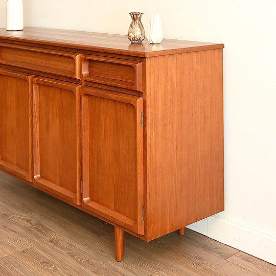 Mid Century Teak Sideboard Buffet Cabinet by Chiswell