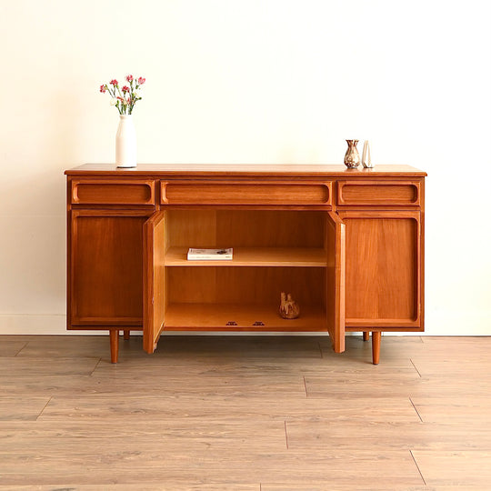 Mid Century Teak Sideboard Buffet Cabinet by Chiswell