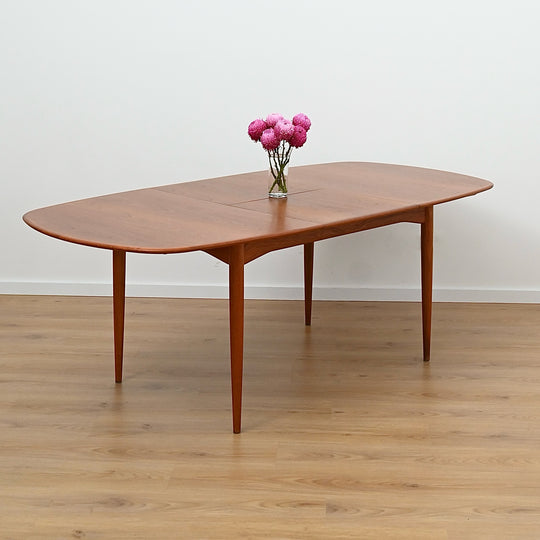 Parker Teak Elliptical D end Extendable Dining Table