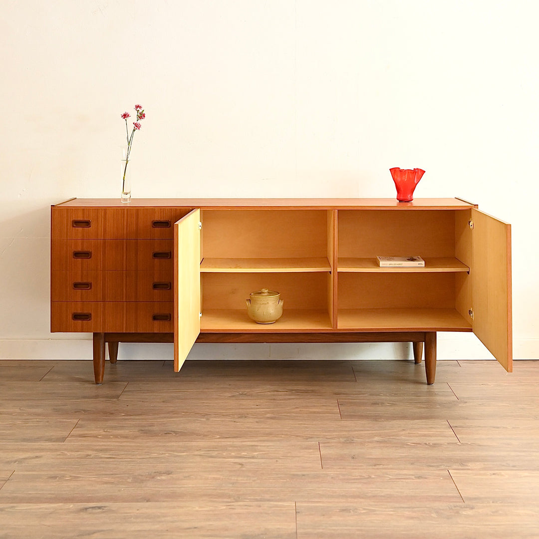 Mid Century Teak Sideboard LP Record Cabinet by Elite