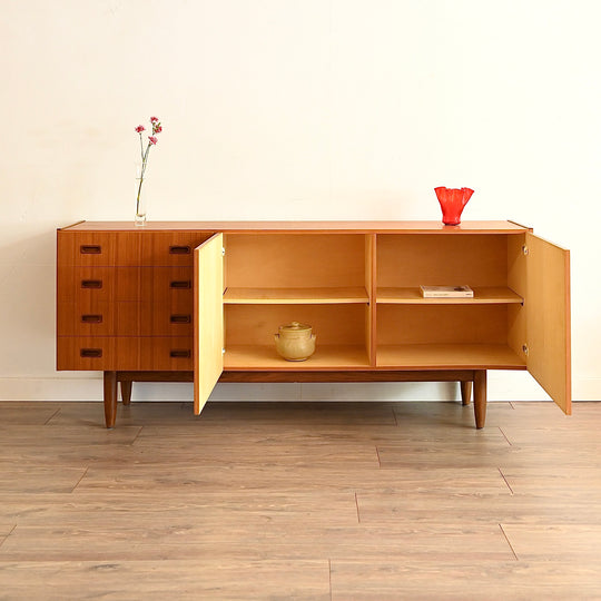 Mid Century Teak Sideboard LP Record Cabinet by Elite
