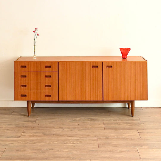 Mid Century Teak Sideboard LP Record Cabinet by Elite