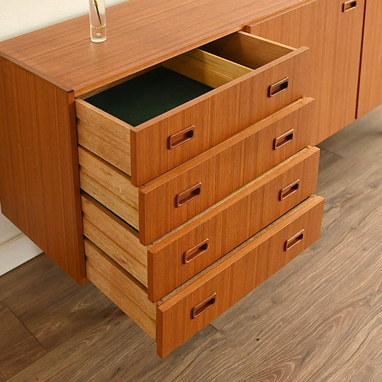Mid Century Teak Sideboard LP Record Cabinet by Elite