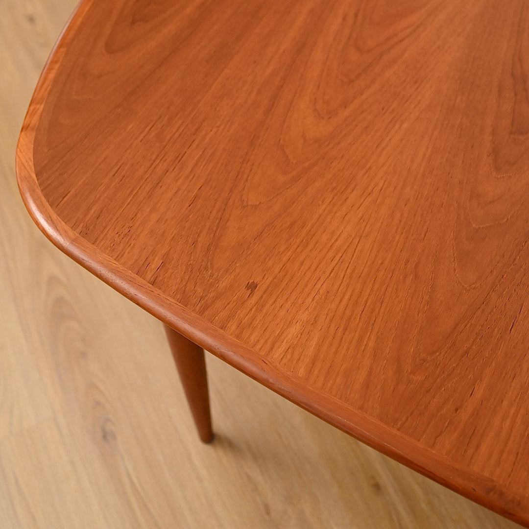 Parker Teak Elliptical D end Extendable Dining Table