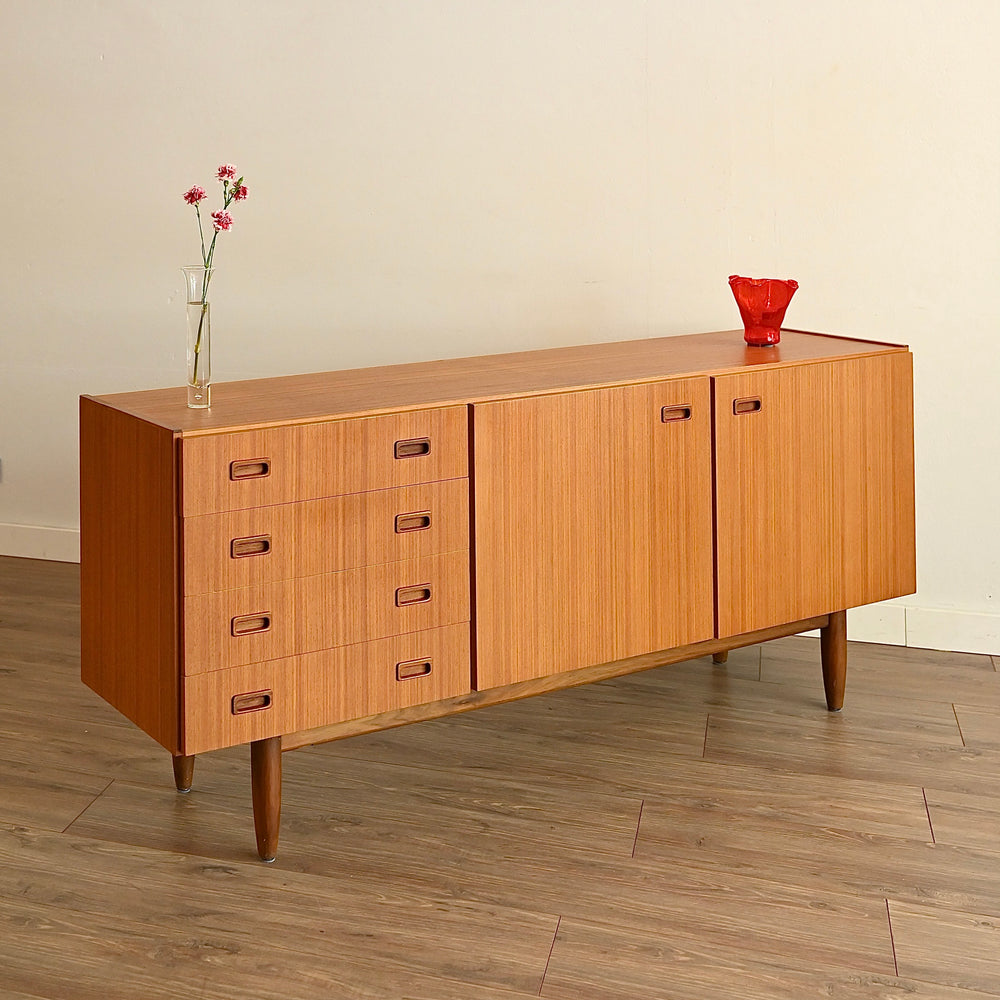 Mid Century Teak Sideboard LP Record Cabinet by Elite