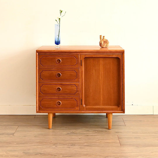 Mid Century Teak Sideboard LP Record Cabinet by Chiswell