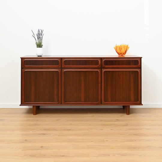 Mid Century Walnut Sideboard Buffet by Noblett