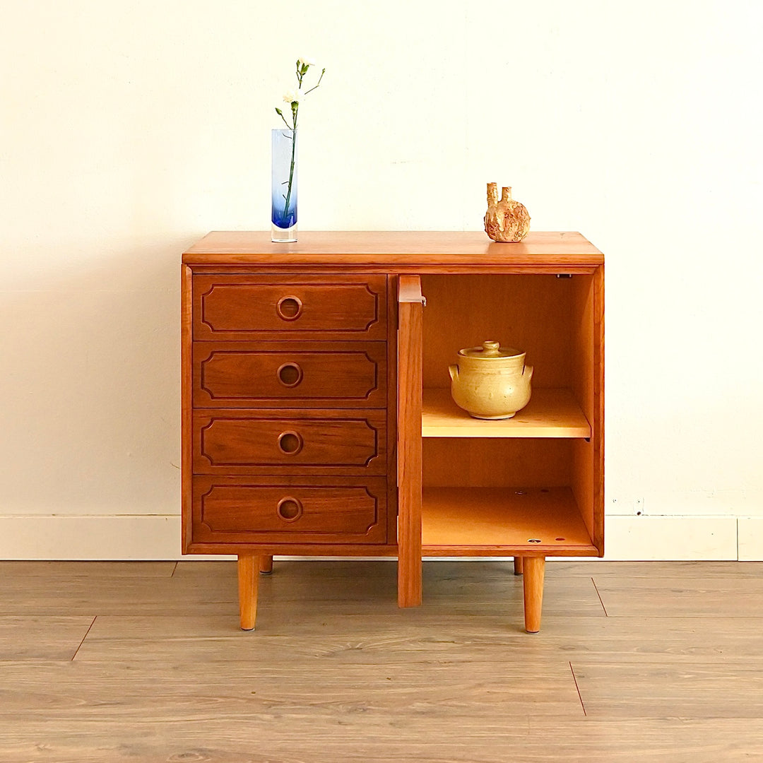 Mid Century Teak Sideboard LP Record Cabinet by Chiswell