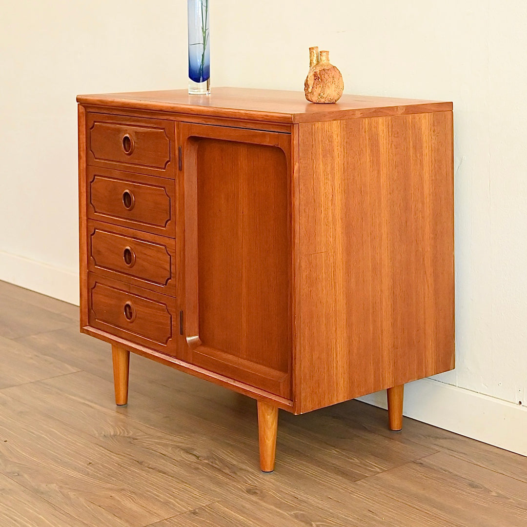 Mid Century Teak Sideboard LP Record Cabinet by Chiswell