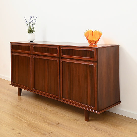 Mid Century Walnut Sideboard Buffet by Noblett