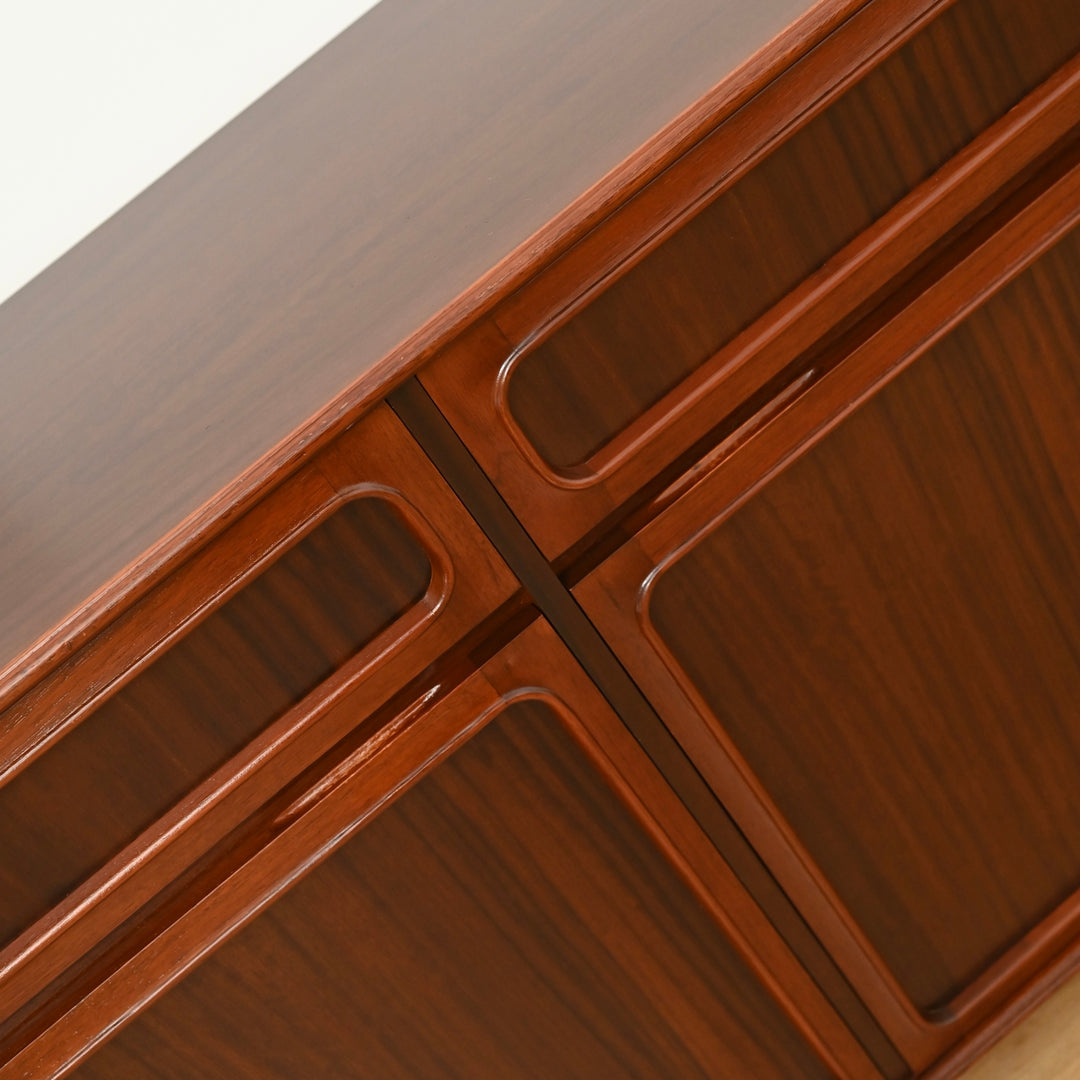 Mid Century Walnut Sideboard Buffet by Noblett