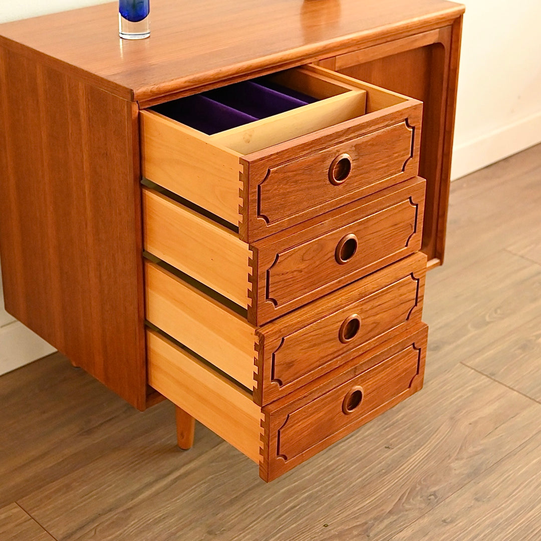 Mid Century Teak Sideboard LP Record Cabinet by Chiswell