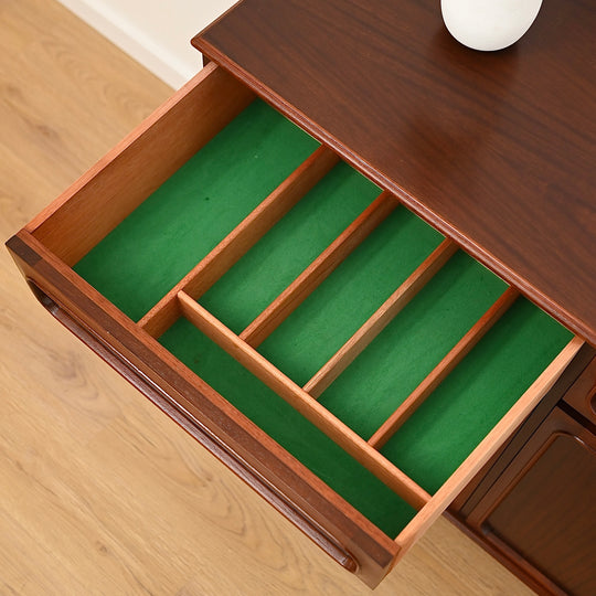 Mid Century Walnut Sideboard Buffet by Noblett