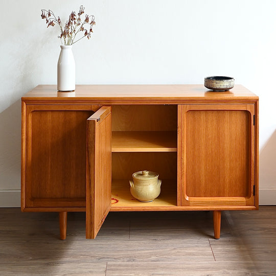 Mid Century Teak Sideboard LP Record Cabinet by Chiswell