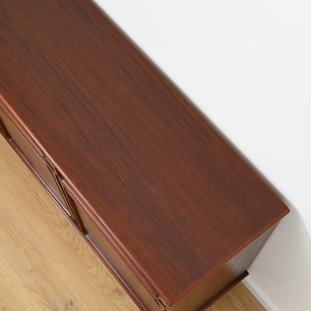 Mid Century Walnut Sideboard Buffet by Noblett