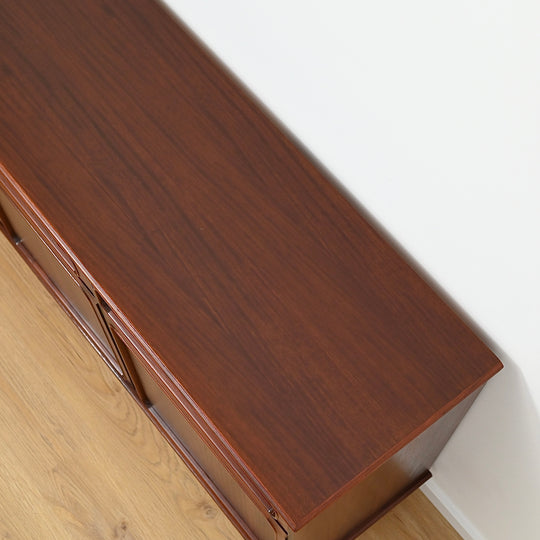 Mid Century Walnut Sideboard Buffet by Noblett