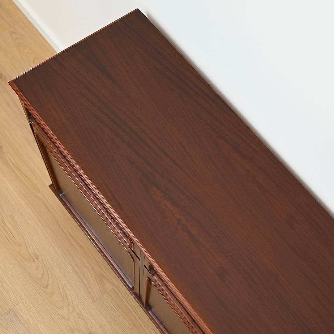 Mid Century Walnut Sideboard Buffet by Noblett