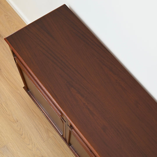 Mid Century Walnut Sideboard Buffet by Noblett