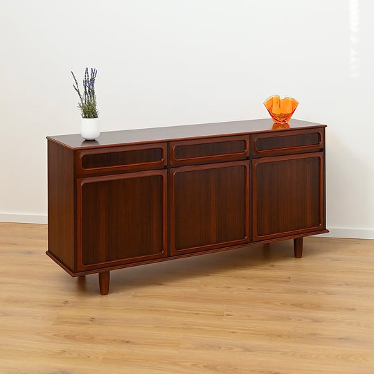 Mid Century Walnut Sideboard Buffet by Noblett
