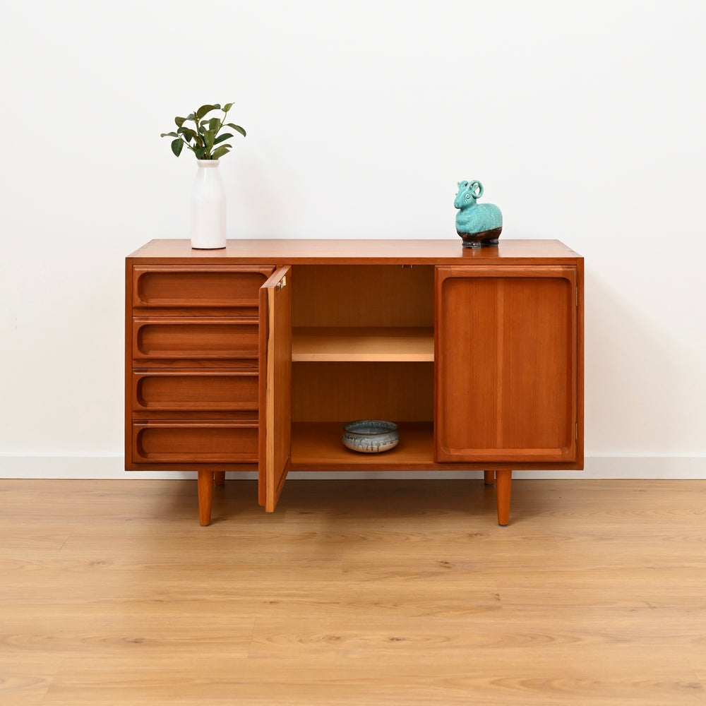 Mid Century Teak Sideboard LP Record Cabinet with Drawers by Chiswell - Refinished