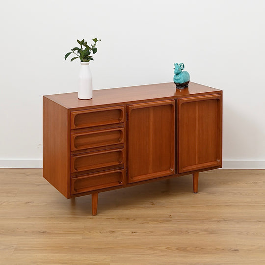 Mid Century Teak Sideboard LP Record Cabinet with Drawers by Chiswell - Refinished