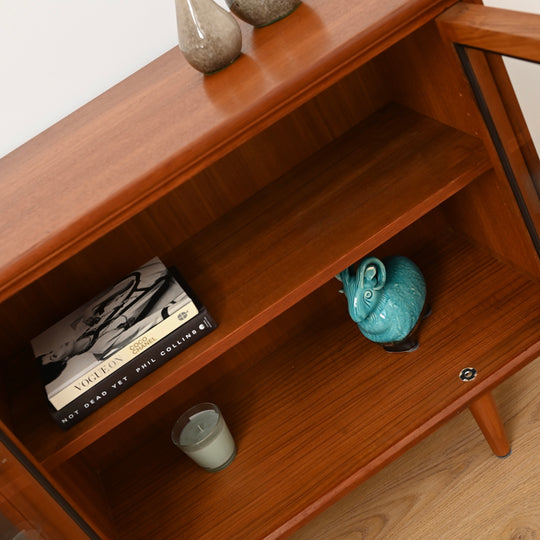 Mid Century Teak Sideboard Display Cabinet by Chiswell