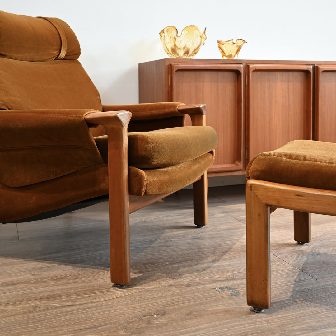 Retro Mid Century Tessa T21 Armchair and Ottoman