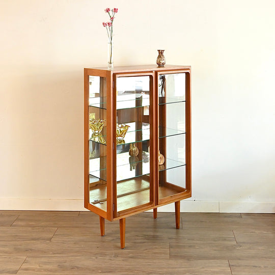 Mid Century Teak Sideboard Glass Display Cabinet by Chiswell