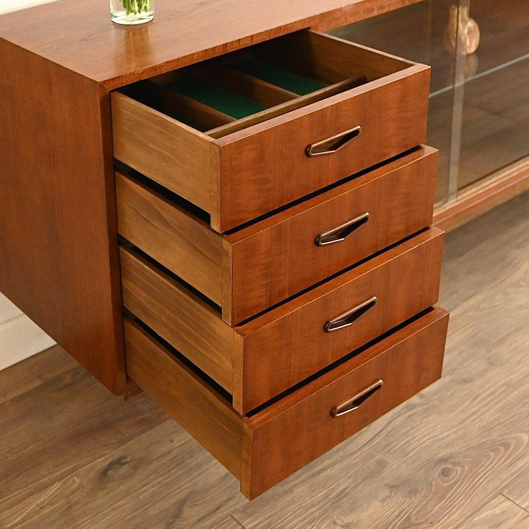 Mid Century Teak Sideboard Buffet Credenza by Berryman