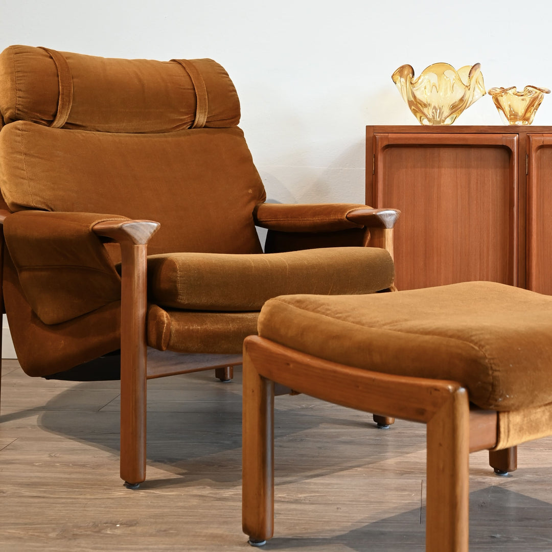 Retro Mid Century Tessa T21 Armchair and Ottoman