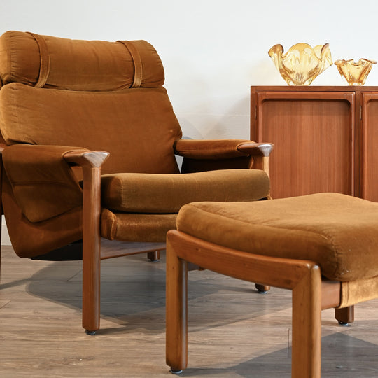 Retro Mid Century Tessa T21 Armchair and Ottoman