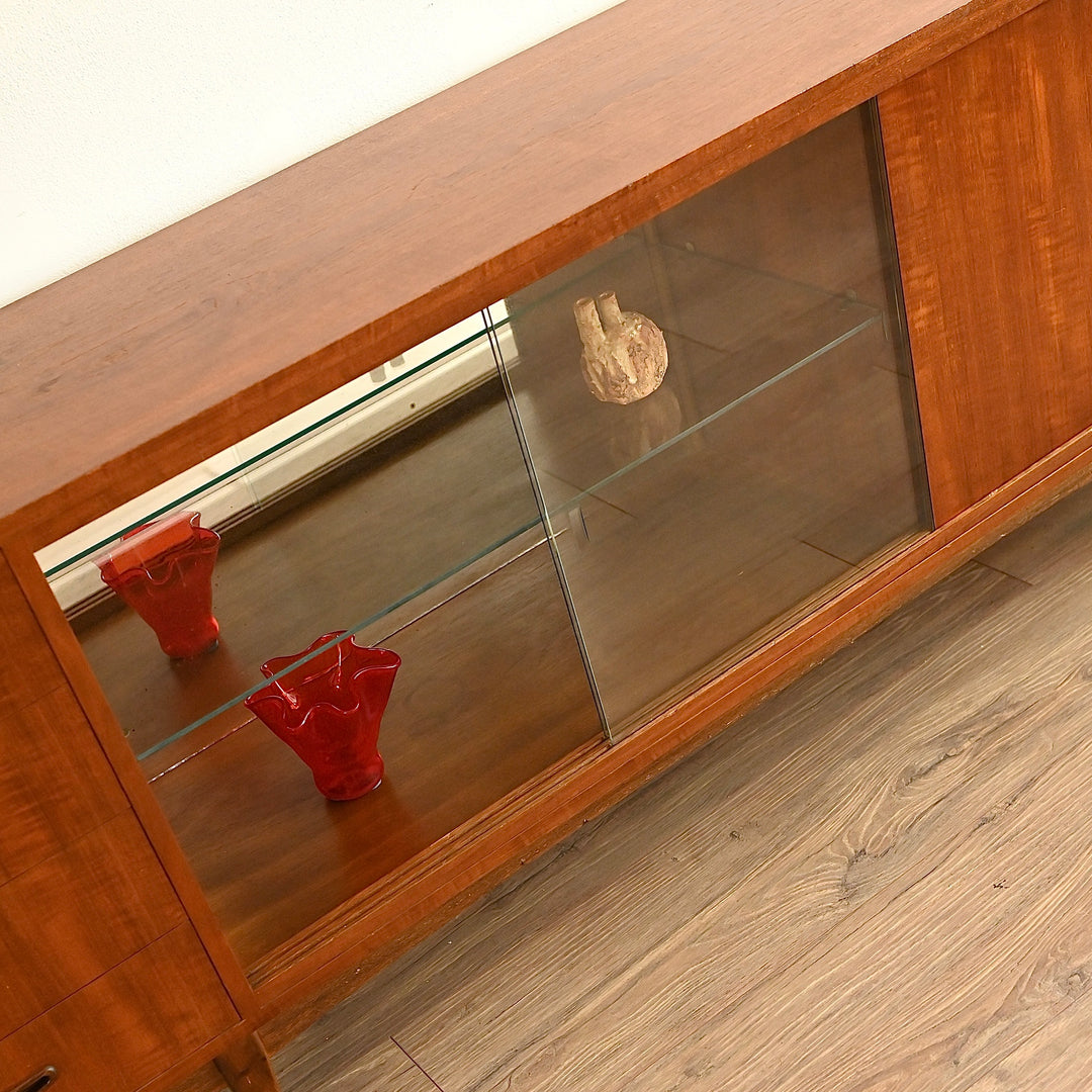 Mid Century Teak Sideboard Buffet Credenza by Berryman