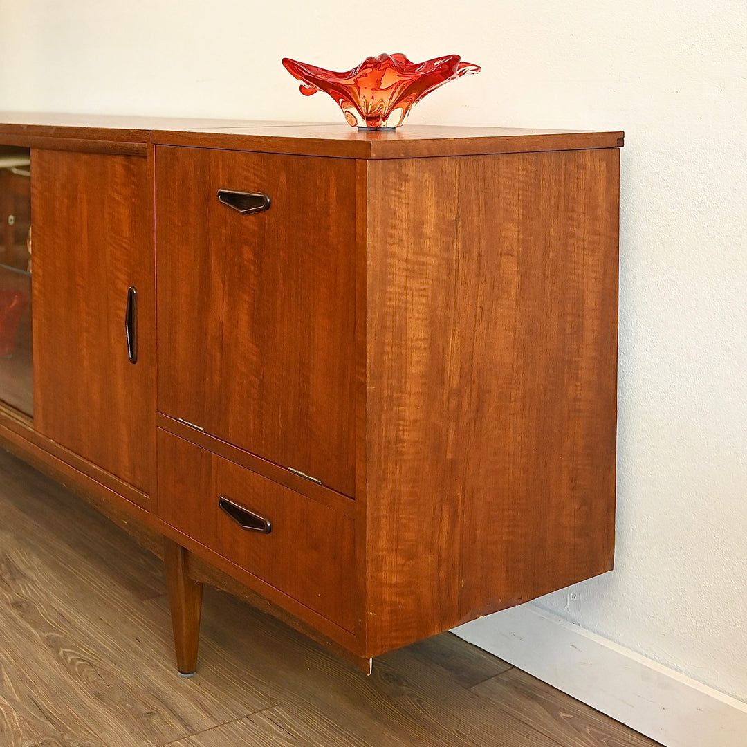 Mid Century Teak Sideboard Buffet Credenza by Berryman
