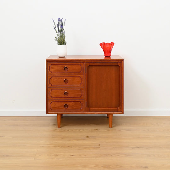 Mid Century Teak Sideboard LP Record Cabinet with Drawers by Chiswell