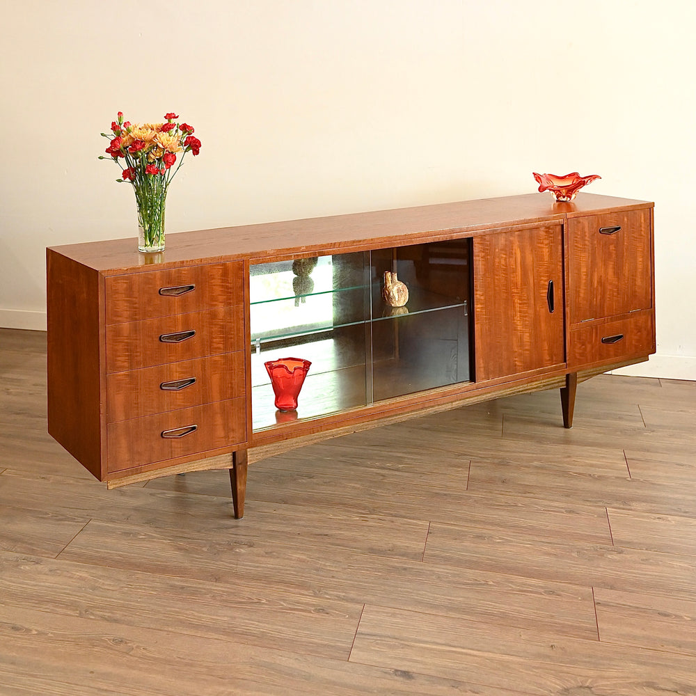 Mid Century Teak Sideboard Buffet Credenza by Berryman