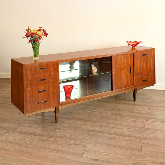 Mid Century Teak Sideboard Buffet Credenza by Berryman